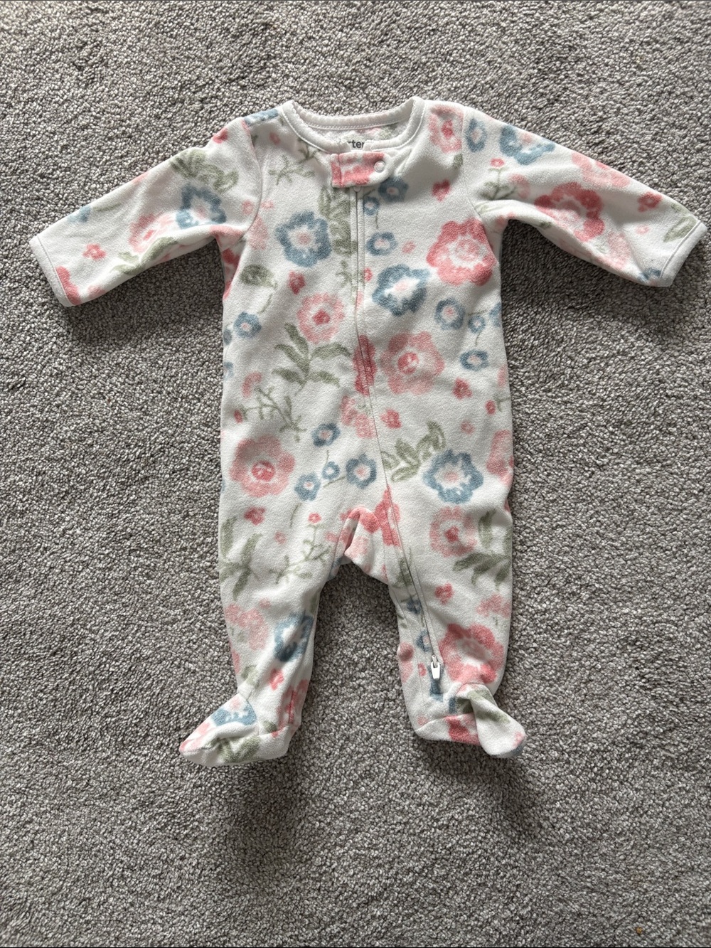 Carter's Floral Fleece Baby Girl Footie